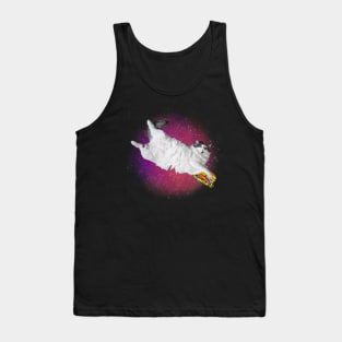 funny burger cat galaxy Tank Top